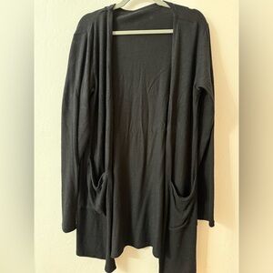 ZYIA Black Draped Cardigan